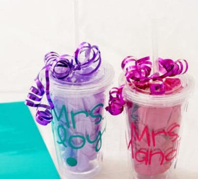 6.Personalized drink cups