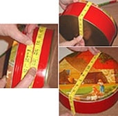 How to Gift Wrap a Round Box step 1