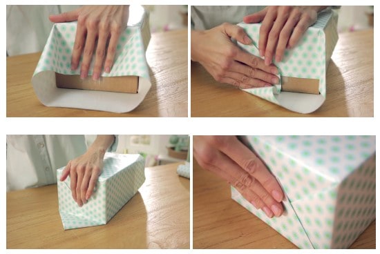 How to Wrap a Box step 3