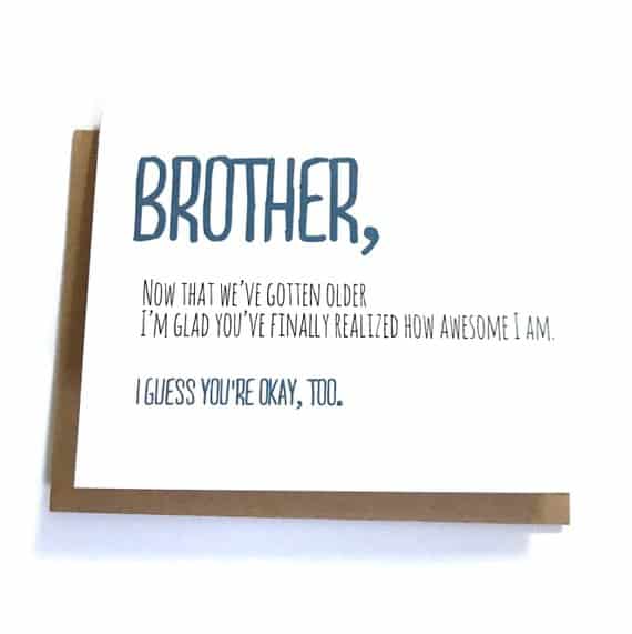 A brother birthday card