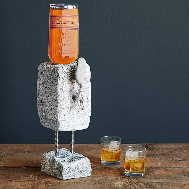 A stone drink dispenser