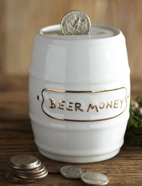 Beer Money Barrel Bank
