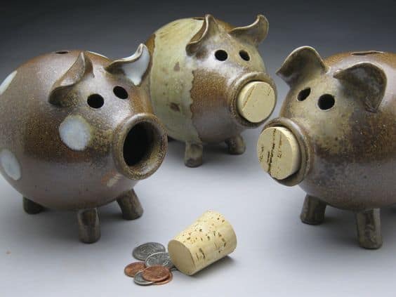 Brown Ceramic Piggy Bank