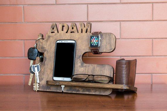 A customized hand-made charging station