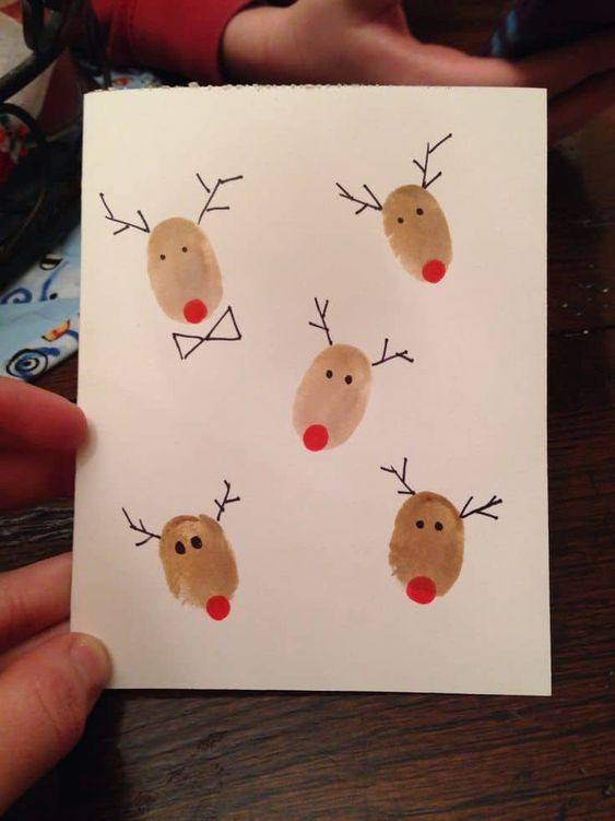  Finger print reindeer