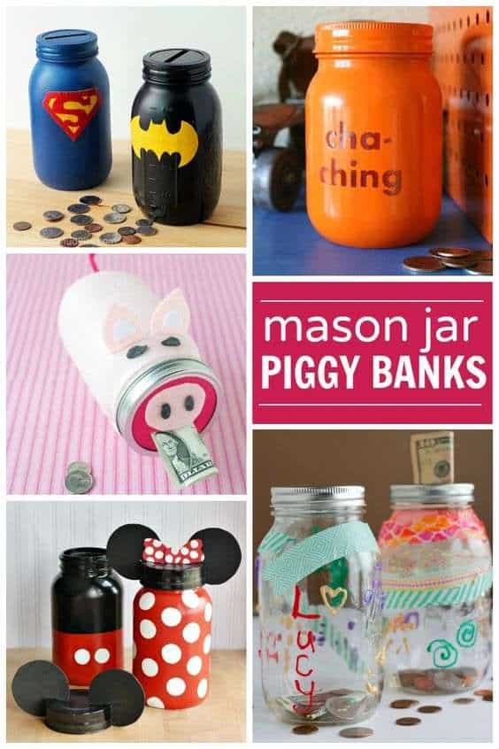 Mason Jar Piggy Bank