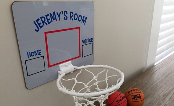 Personalized basketball hoop