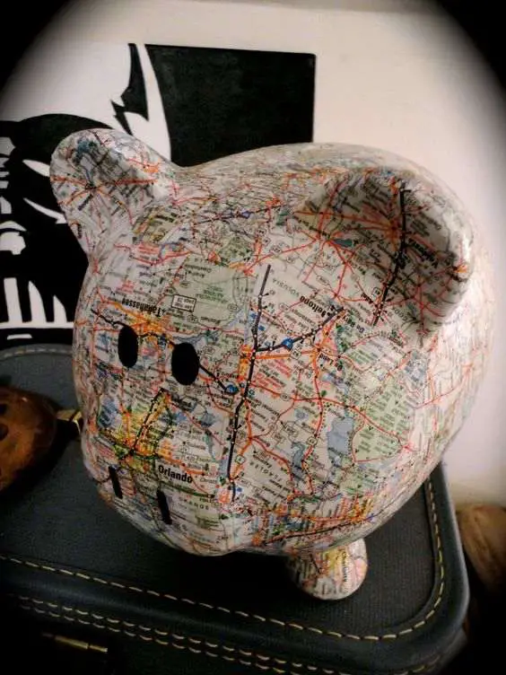 US Map Jumbo Piggy Bank