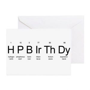 Periodic Table Birthday Card