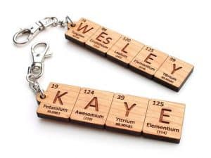 Periodic Table Element Key Chains