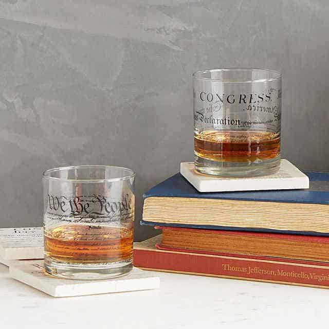 Constitution and Declaration of Independence Glasses