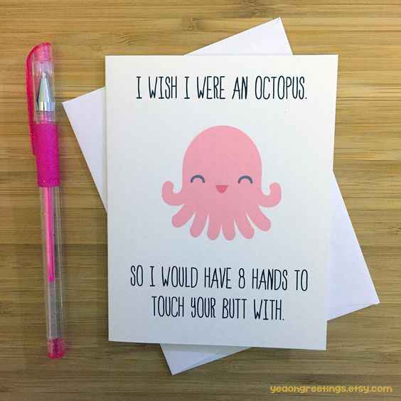 Flirty Octopus Card
