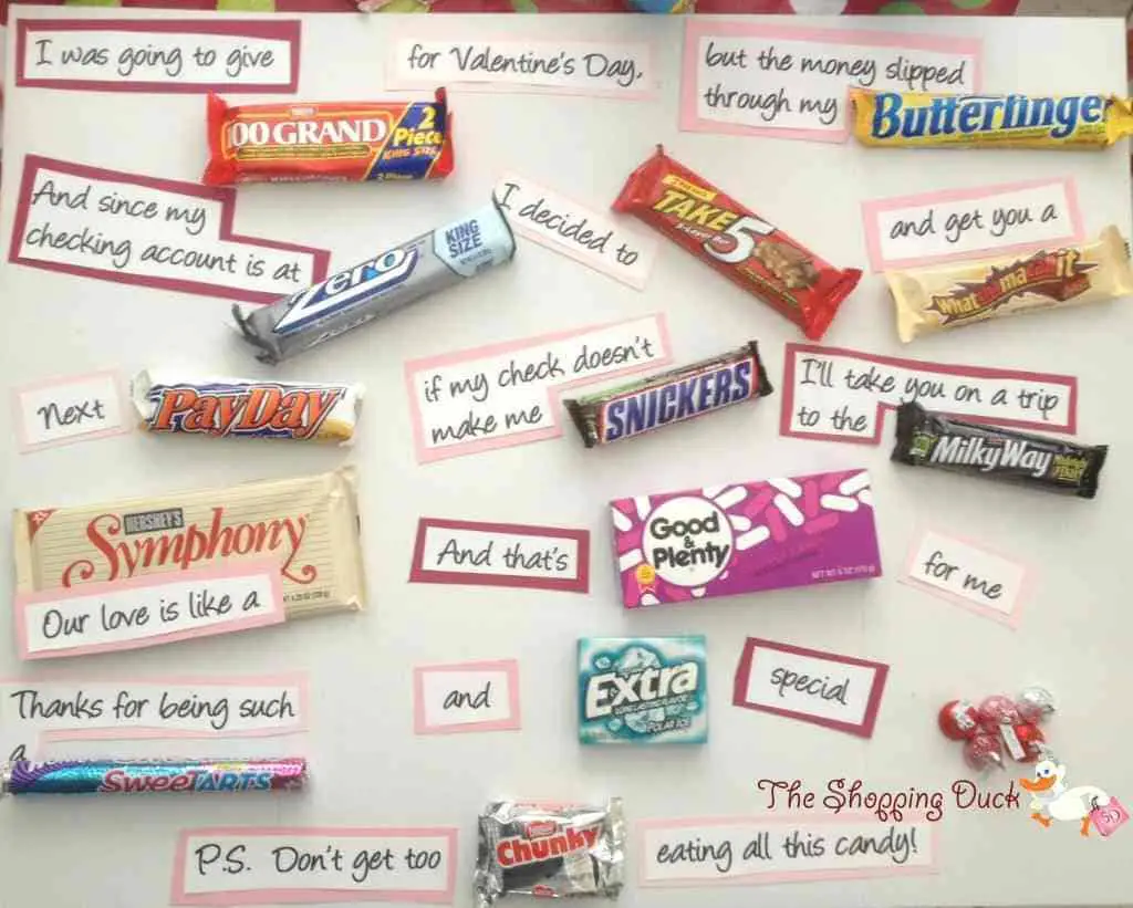 Chocolate Bar DIY Valentines Day Card