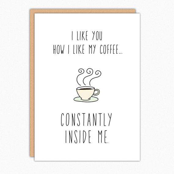 Naughty Coffee Lover Valentine’s Day Card