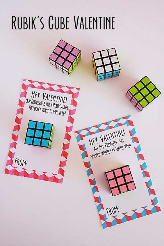 Rubik’s Cube Valentines Day Card