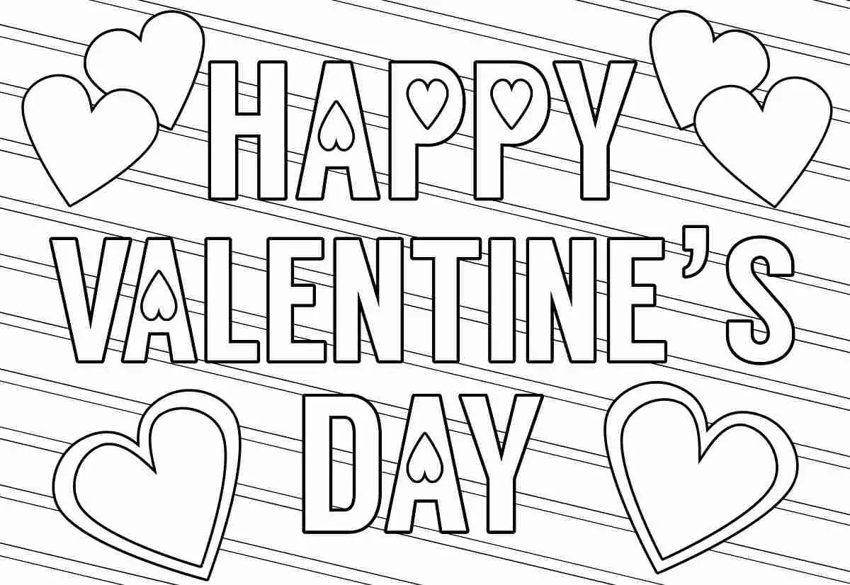 20 Valentine Day Coloring Pages For Kids   Free Coloring Pages 20