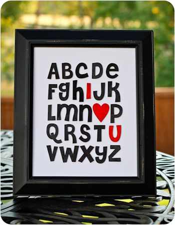 I Love You Alphabet Letters