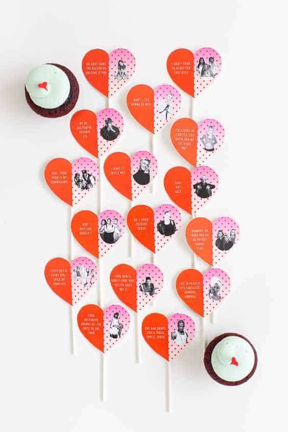 Song Lyric Cupcake Toppers