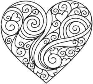 Valentine Coloring page for kids from
