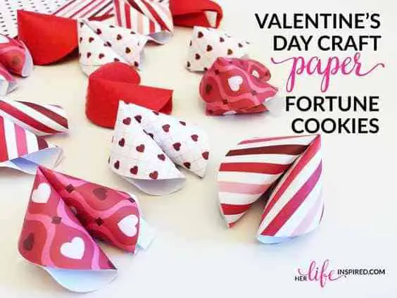 Valentine’s Day Paper Fortune Cookies