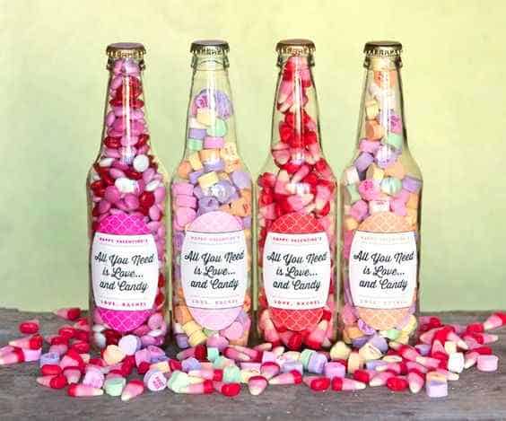 Valentine’s Candy Bottles