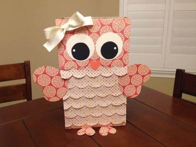 Owl face valentine’s box