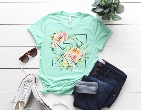 God is Greater Than the Highs and Lows Graphic Tee - Floral Print Christian T-shirt