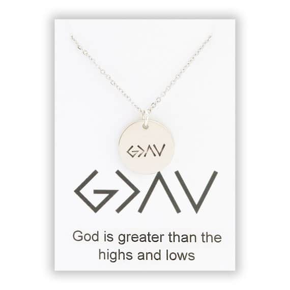 God is Greater Than the Highs and Lows Necklace