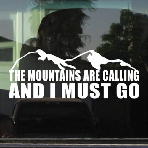 The Mountains Are Calling Customized Vinyl Sticker