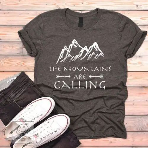 The Mountains Are Calling Hiking T-shirt