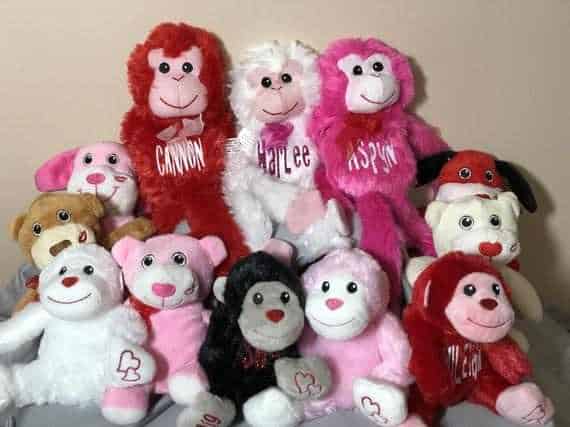 Valentine Plush Monkey