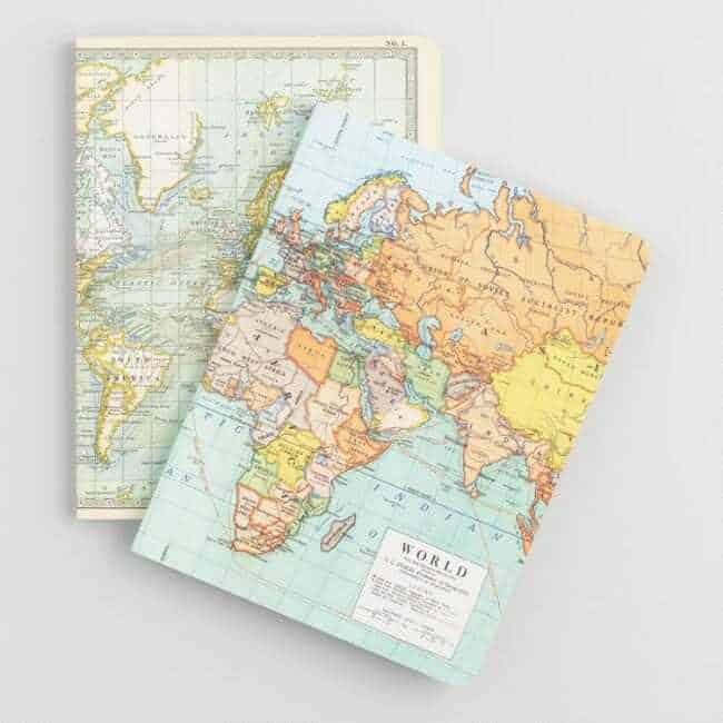 Vintage Map Journal Set