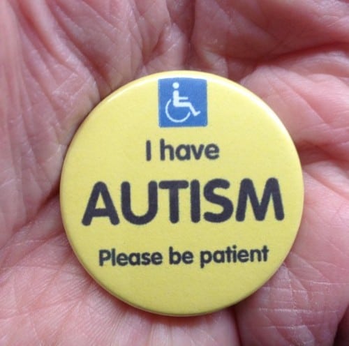 I have AUTISM please be patient 38mm awareness pin badge