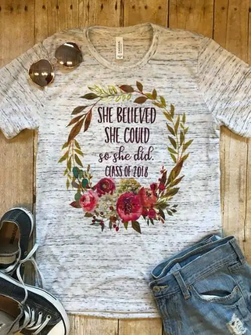 She Believed She Could So She Did Shirt Graduation gift