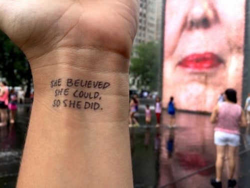 She Believed She Could, So She Did -- Tattoo