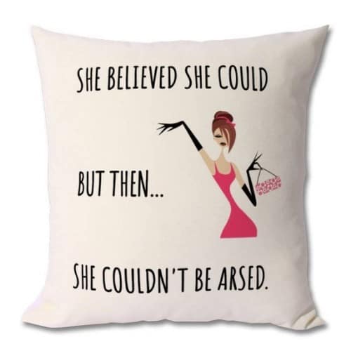 She believed she could so she did girl power cushion