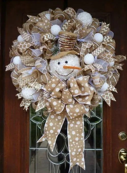 Amazing Snowman DIY Wreath