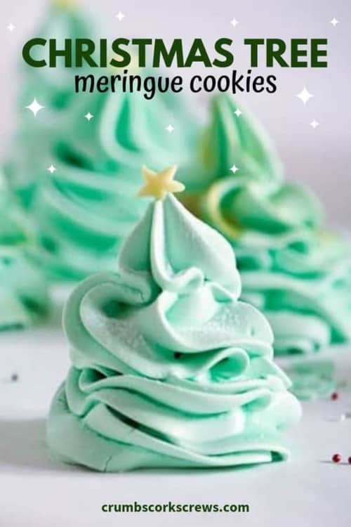 Christmas Tree Meringue Cookies