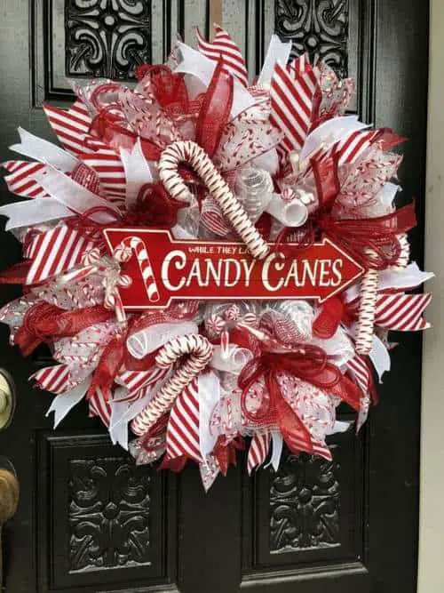 Cool Candy Cane Wreath