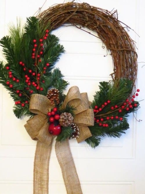 Cool DIY Rustic Christmas Wreath
