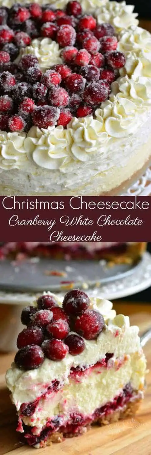 Cranberry White Chocolate Cheesecake
