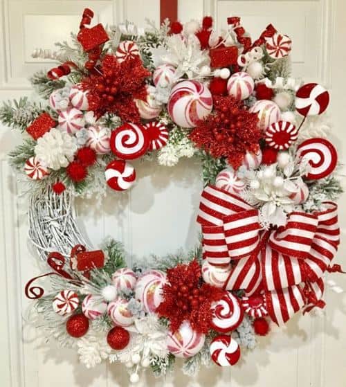 Festive Red and White Christmas Décor