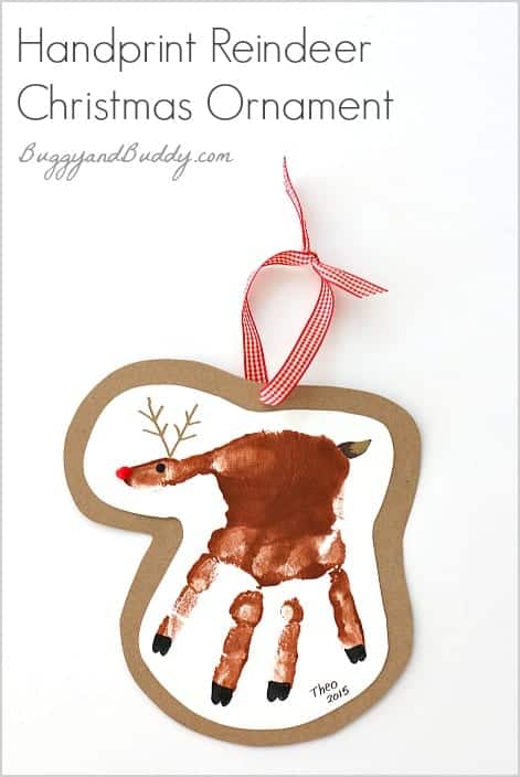 Handprint Reindeer Christmas