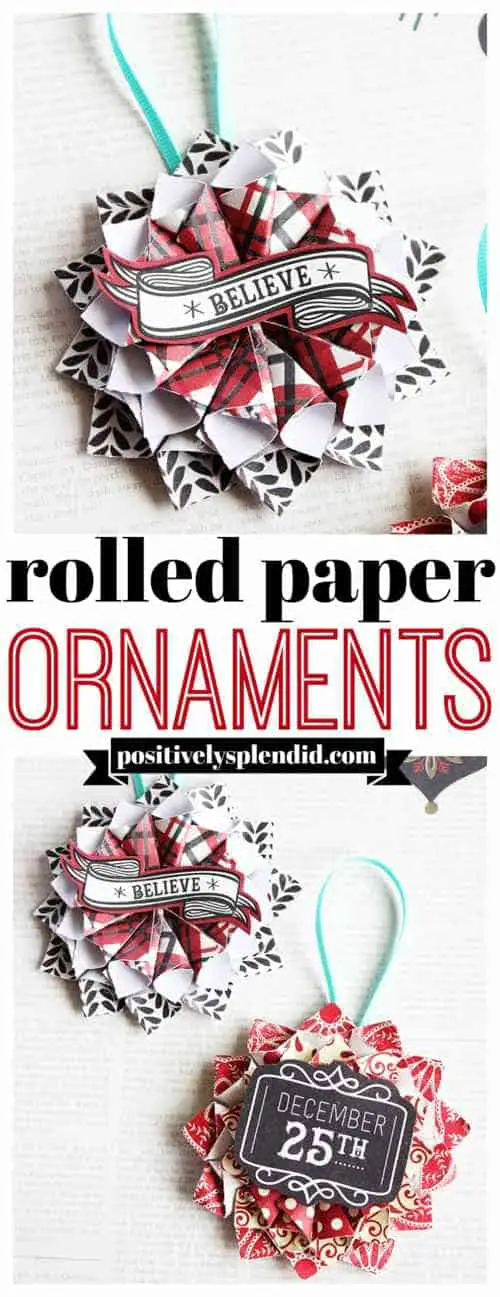 Rolled Paper Homem ade Christmas Ornaments