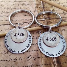 Stamped DIME Key Chains