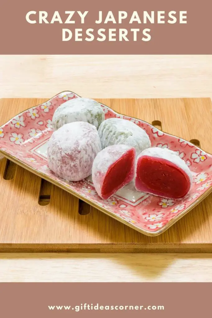 If you're looking to get a Japanese gift for someone who is obsessed with weird food, then these crazy japanese desserts are perfect. There's everything from fried chicken ice cream and ramen noodles cake to squid ink chocolates. If they love bizarre flavors that will make their taste buds scream, this list should be your go-to resource! #crazy japanese desserts

