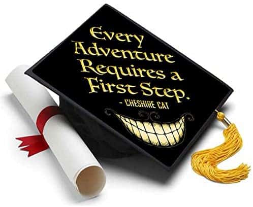 Disney Graduation Cap with Quotes