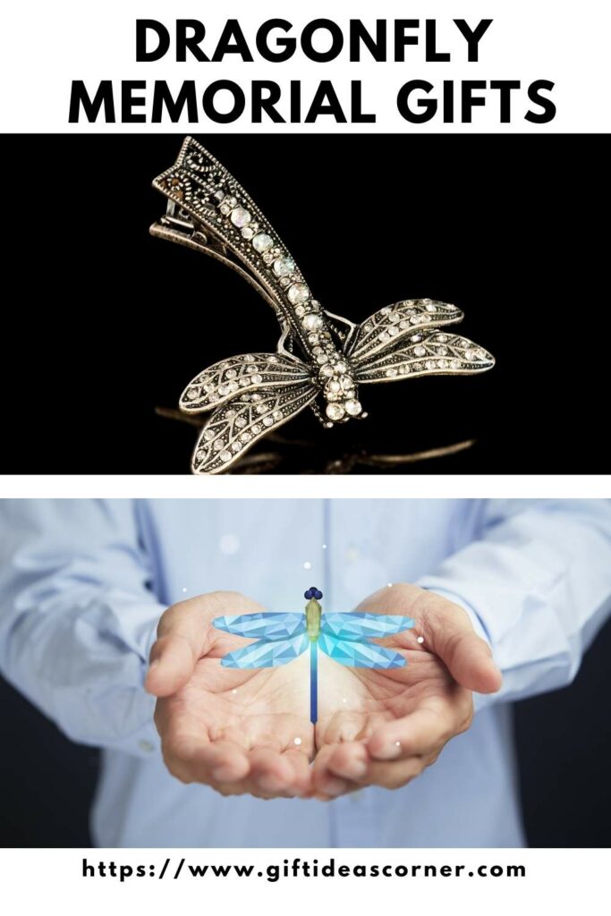 A dragonfly is a symbol that can represent change or transformation and many people find them to be symbolic of freedom. For those who have lost someone they loved dearly, there are so many ways to honor their memory with beautiful memorial gifts like this one for your desk at work! #dragonfly memorial gifts
