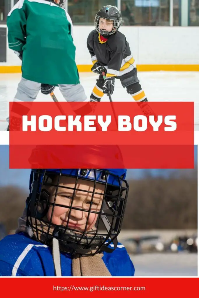 Get your hockey-loving boy a gift that they'll love with these 5 awesome ideas! If you're looking for the perfect Christmas or birthday present, check out our list of gifts below. Your little guy will be thrilled to see one of their favorite sports on this special day. We have something for every budget and need so don't worry about being stuck shopping last minute! #hockey boys
